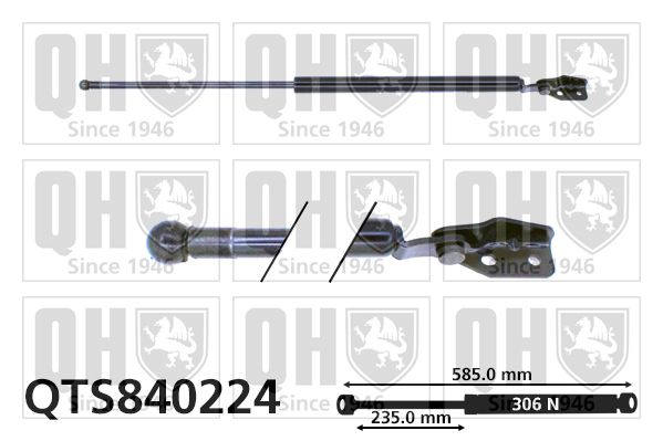 QUINTON HAZELL dujinė spyruoklė, bagažinė QTS840224